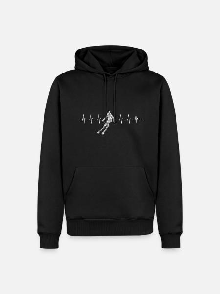 skiing ski geschenk - Männer Premium Bio Hoodie - Schwarz