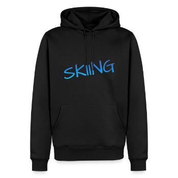 skiing - Männer Premium Bio Hoodie - Schwarz - Vorne - Nico (187cm)