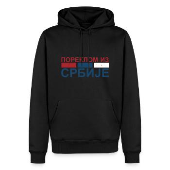 Yugoslavija Serbia Serbian Serbian Srbija Belgrade - Männer Premium Bio Hoodie - Schwarz - Vorne - Nico (187cm)