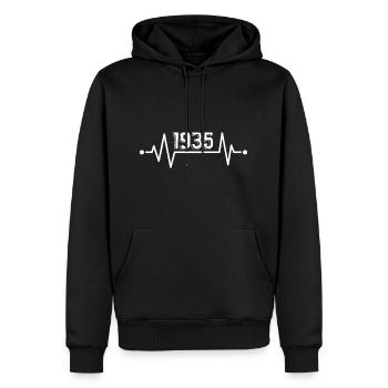 Tolles Geburtstagsgeschenk 1935 seit 1935 - Männer Premium Bio Hoodie - Schwarz - Vorne - Nico (187cm)