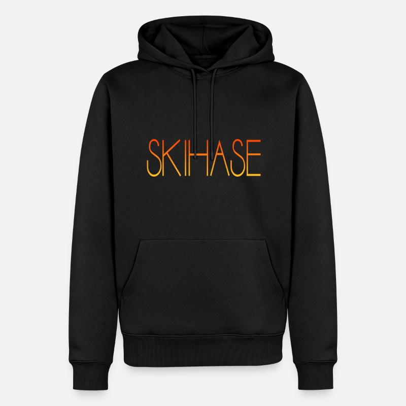 Skihase Ski Geschenkidee - Männer Premium Bio Hoodie - Schwarz