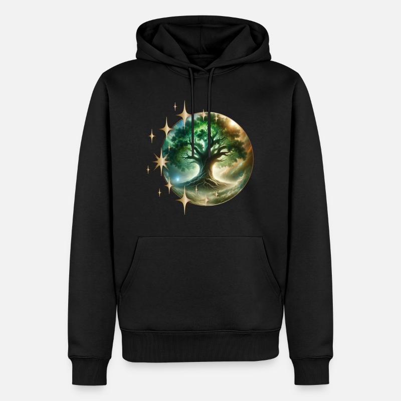 Arbre Féérique - Sweat à capuche Premium bio Homme - noir