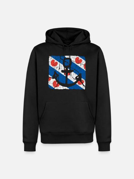 Friesland Anchor - Men’s Premium Organic Hoodie - black