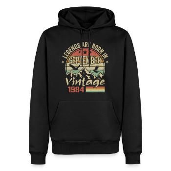September 1984 Birthday Gift September 1984 - Men’s Premium Organic Hoodie - black - Front - Nico (187cm)