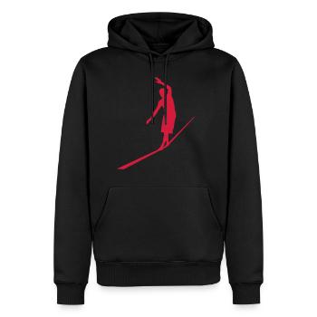Slackline - Männer Premium Bio Hoodie - Schwarz - Vorne - Nico (187cm)