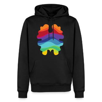 Rainbownut - Sweat à capuche Premium bio Homme - noir - Devant - Nico (187cm)
