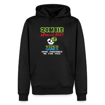 Gamer Zombies Videospieler Controller Geschenk - Männer Premium Bio Hoodie - Schwarz - Vorne - Nico (187cm)