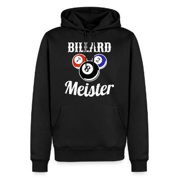 Billard Meister Kugeln Billiard - Männer Premium Bio Hoodie - Schwarz - Vorne - Nico (187cm)