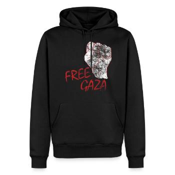 Free Gaza Free Palestine Save Freiheit Palestina - Männer Premium Bio Hoodie - Schwarz - Vorne - Nico (187cm)
