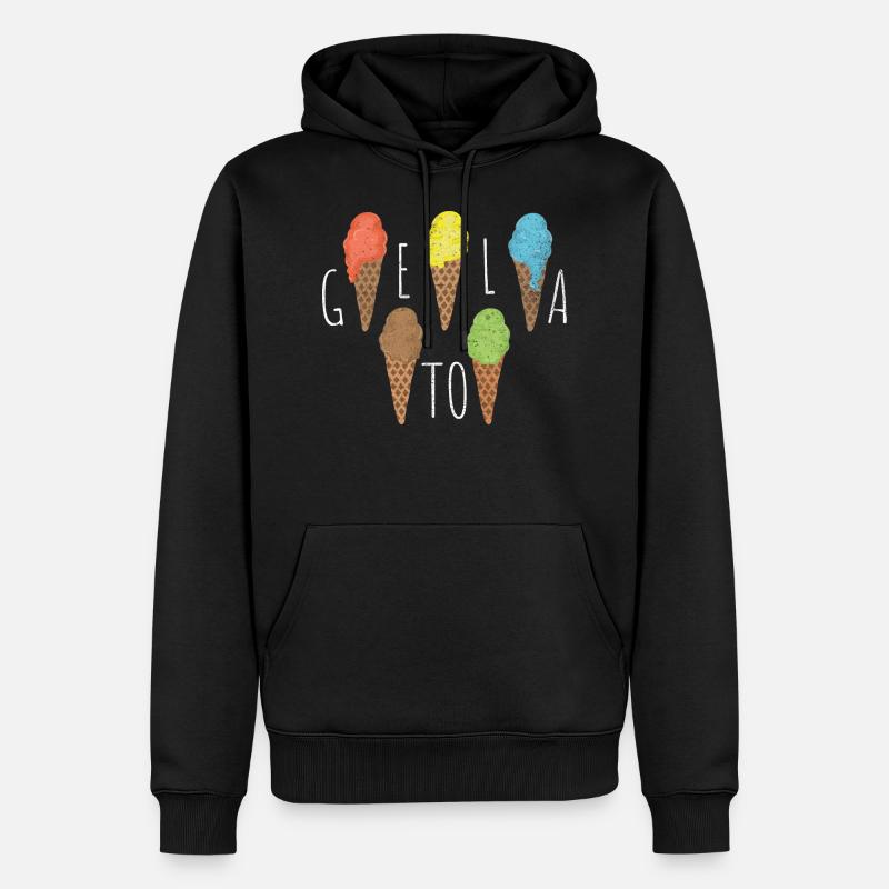 Eis - Männer Premium Bio Hoodie - Schwarz