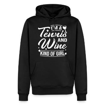 Tennis And Wine - Männer Premium Bio Hoodie - Schwarz - Vorne - Nico (187cm)