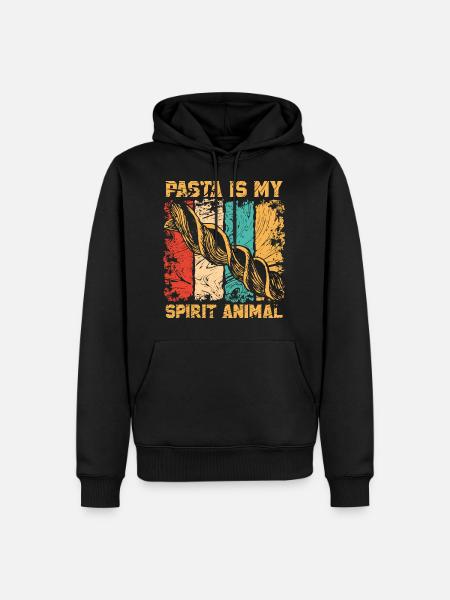 Pasta Noodle Gift - Men’s Premium Organic Hoodie - black
