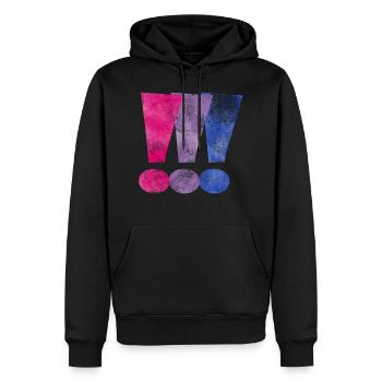 Points d'exclamation de la fierté bisexuelle - Sweat à capuche Premium bio Homme - noir - Devant - Nico (187cm)