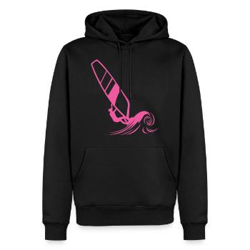 Surfergirl - Männer Premium Bio Hoodie - Schwarz - Vorne - Nico (187cm)