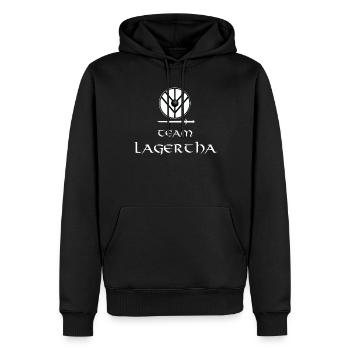 Team Lagertha - Vikings - Team Ragnar - Schildmaid - Männer Premium Bio Hoodie - Schwarz - Vorne - Nico (187cm)