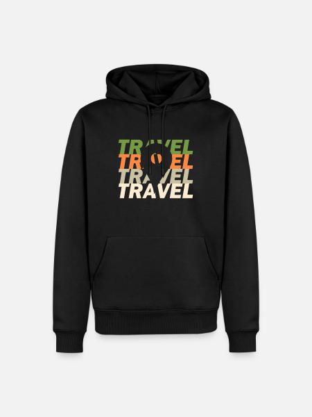 Reisen - Männer Premium Bio Hoodie - Schwarz
