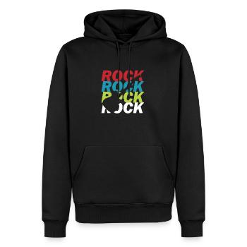 Rock and Roll - Männer Premium Bio Hoodie - Schwarz - Vorne - Nico (187cm)