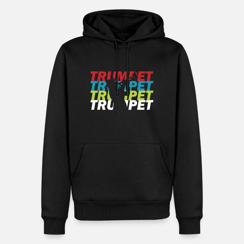Trompettes trompettes - Sweat à capuche Premium bio Homme - noir