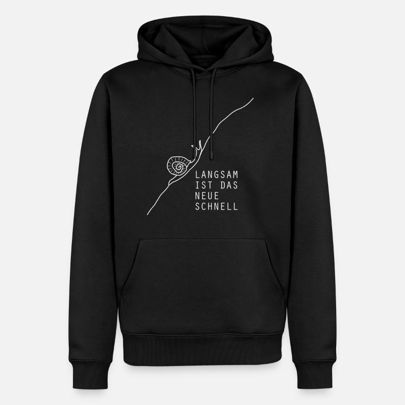 Lent, limace, pleine conscience, - Sweat à capuche Premium bio Homme - noir