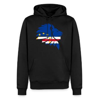 Kap Verde Flagge Afrika Löwe Cabo Verde Geschenk - Männer Premium Bio Hoodie - Schwarz - Vorne - Nico (187cm)