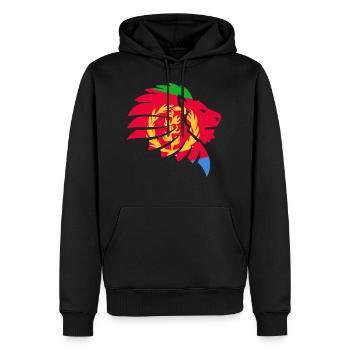 Eritrea Flagge إرتريا Afrika Löwe Geschenk - Männer Premium Bio Hoodie - Schwarz - Vorne - Nico (187cm)