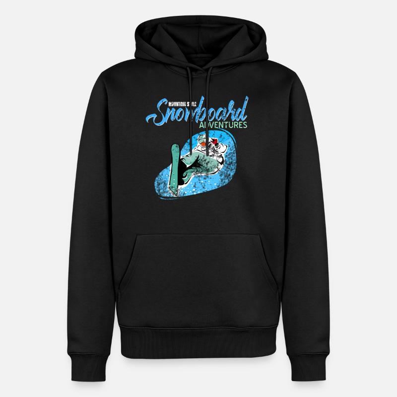 Snowboard Snowboarden - Männer Premium Bio Hoodie - Schwarz