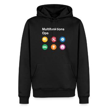 Multifunktions Opa Geschenk bester Opa - Männer Premium Bio Hoodie - Schwarz - Vorne - Nico (187cm)