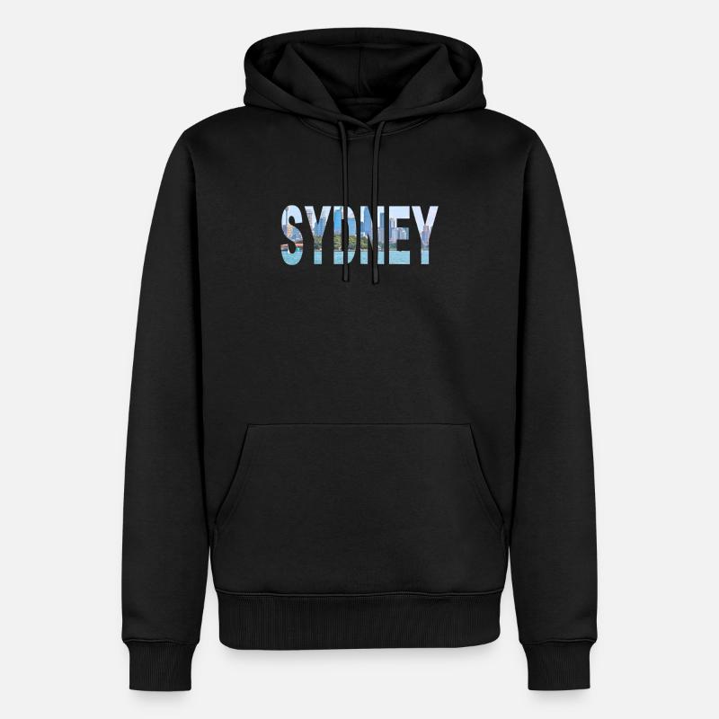 Sydney - Sweat à capuche Premium bio Homme - noir