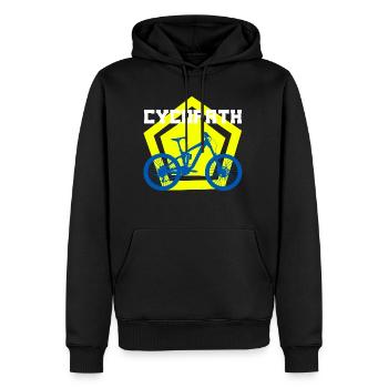 cycopath T-shirts drôles - Sweat à capuche Premium bio Homme - noir - Devant - Nico (187cm)