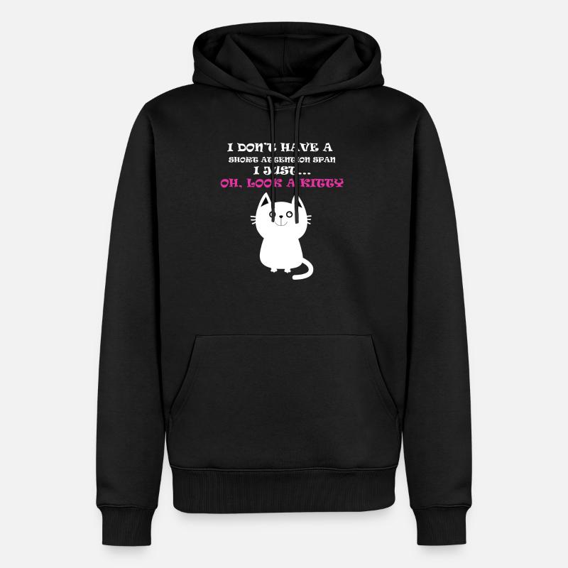 kitty Lustige T-Shirts - Männer Premium Bio Hoodie - Schwarz