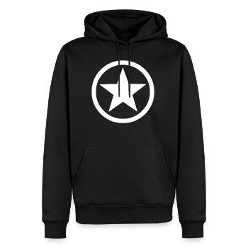 Star Stern Sternchen Symbol Formen - Männer Premium Bio Hoodie - Schwarz - Vorne - Nico (187cm)