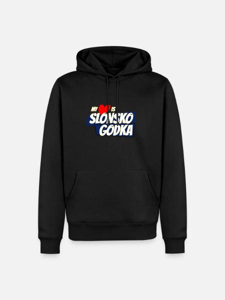 Schlesier mit slonsko godka - Männer Premium Bio Hoodie - Schwarz