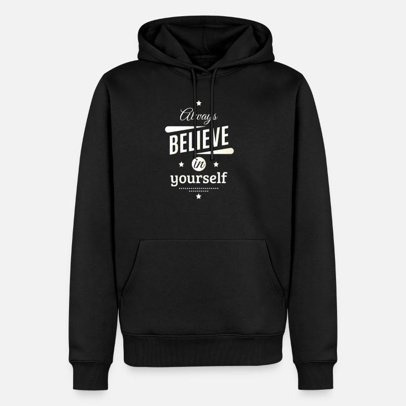 Glaube - Männer Premium Bio Hoodie - Schwarz