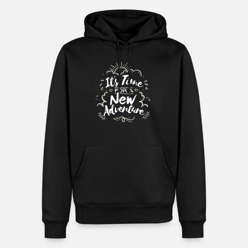 Abenteuer - Männer Premium Bio Hoodie - Schwarz