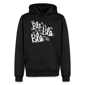 Bla bla bla - Sweat à capuche Premium bio Homme - noir - Devant - Nico (187cm)