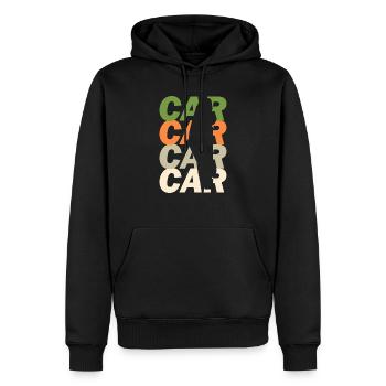 voiture - Sweat à capuche Premium bio Homme - noir - Devant - Nico (187cm)