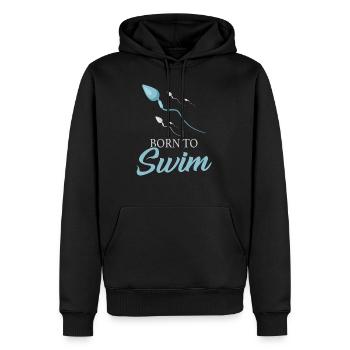 Nageurs nageurs - Sweat à capuche Premium bio Homme - noir - Devant - Nico (187cm)