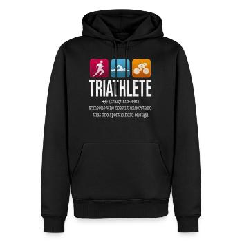 Triathlet - Männer Premium Bio Hoodie - Schwarz - Vorne - Nico (187cm)