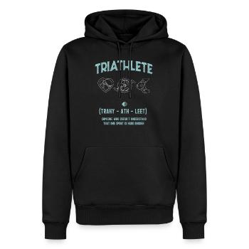 Triathlon de triathlon - Sweat à capuche Premium bio Homme - noir - Devant - Nico (187cm)