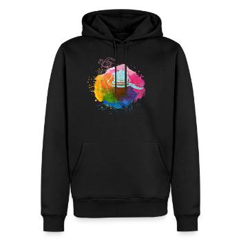 Photographie Appareil photo Photographier Photographie - Sweat à capuche Premium bio Homme - noir - Devant - Nico (187cm)