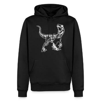 Velociraptor - Men’s Premium Organic Hoodie - black - Front - Nico (187cm)