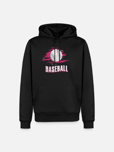 Baseball Baseball-Spieler Baseballmannschaft - Männer Premium Bio Hoodie - Schwarz