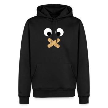 Bouche de visage Interdire cadeau amusant pour l’enfant - Sweat à capuche Premium bio Homme - noir - Devant - Nico (187cm)