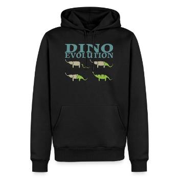 Dino Evolution Dinosaur Elephant - Men’s Premium Organic Hoodie - black - Front - Nico (187cm)