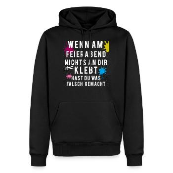 Erzieher Erzieherin Kita Kindergarten Kinderpflege - Männer Premium Bio Hoodie - Schwarz - Vorne - Nico (187cm)