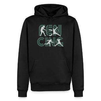 Fencing Fechten - Männer Premium Bio Hoodie - Schwarz - Vorne - Nico (187cm)