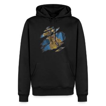 Cello string instrument - Men’s Premium Organic Hoodie - black - Front - Nico (187cm)