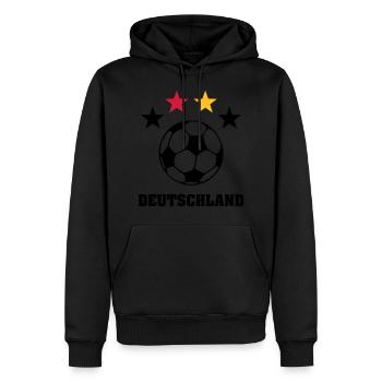 4 Sterne Weltmeister Deutschland 2014 - Männer Premium Bio Hoodie - Schwarz - Vorne - Nico (187cm)