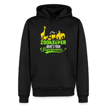 Tierpfleger - Männer Premium Bio Hoodie - Schwarz - Vorne - Nico (187cm)