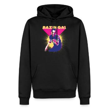 The Big Bang Theory Bazinga Sheldon - Men’s Premium Organic Hoodie - black - Front - Nico (187cm)